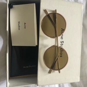 Acne Studios Scientist Pink Gold Sunglasses